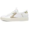 Court Classics Breathable Low Top Skateboard Shoes Women's White Gold 185056-WTGD