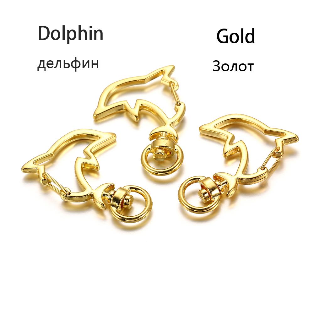 10Pcs/Lot Mix Color Keychain Moon Dog Cat Dolphins Cloud Heart Key Chain DIY For Jewelry Making Findings Accessories Supplies