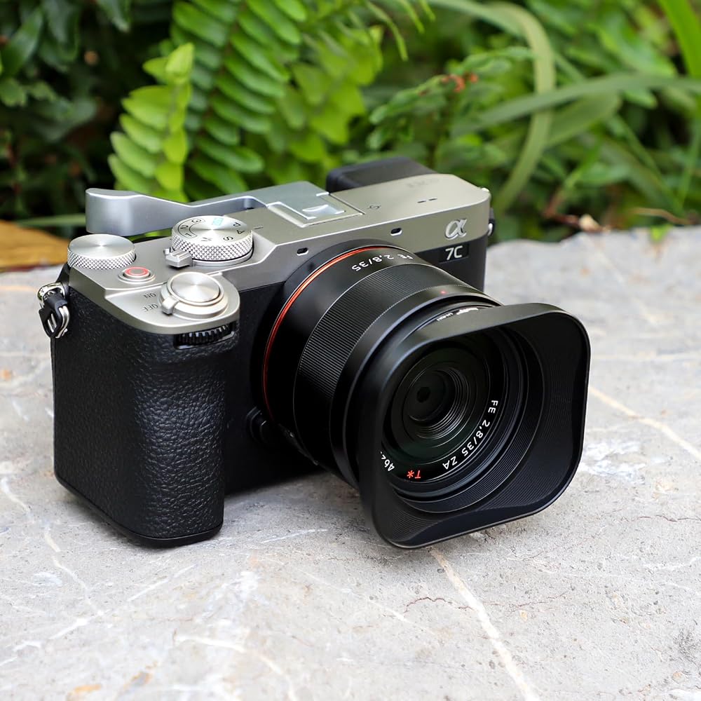 Haoge LH-RX1 Square Metal Bayonet Lens Hood Shade for Sony Carl Zeiss Sonnar T* and FE 35mm F2.8, 55mm F1.8 ZA, and FE 24mm F1.8 ZA lenses