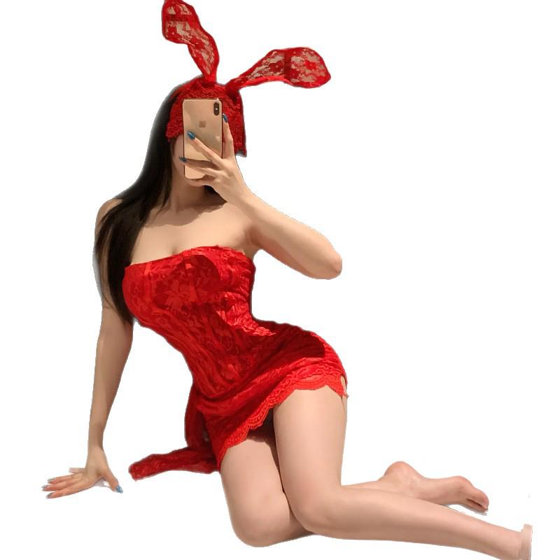 Red Christmas Bodycon Skirt Lingerie: Enhances Curves with Flirty, Festive Design