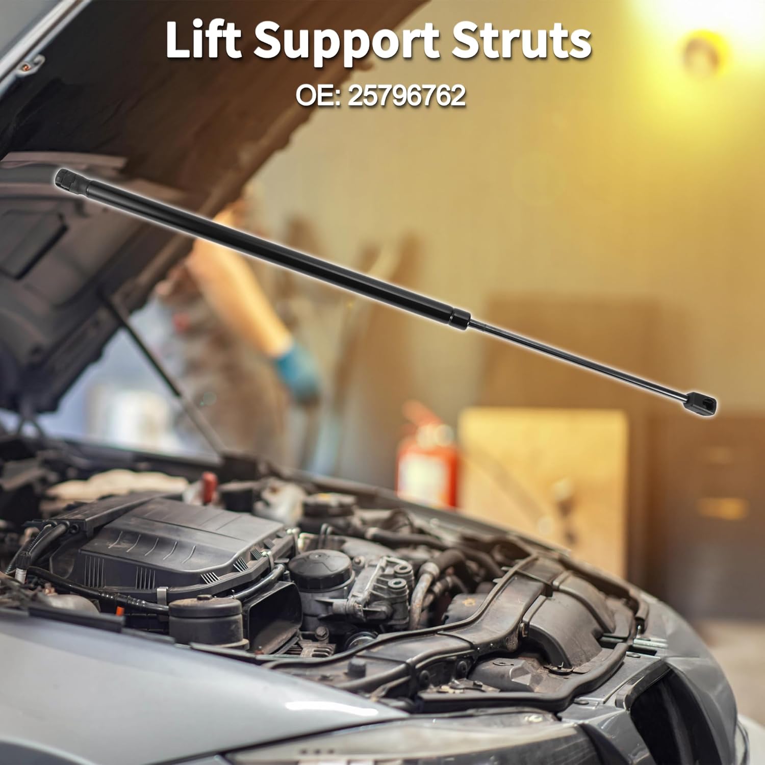 Lift Supports Struts for GMC Acadia 2007-2012 No.25796762 Front Hood Gas Spring Black 1Pcs