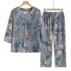 Elderly Women's Plus Size Summer Two-Piece Set