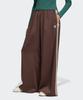Satin Wide Leg Track Pants - Brown:Cream White / Kd2541