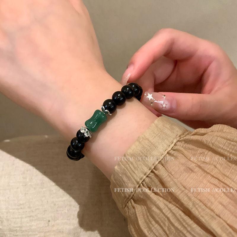

Китайский дизайн бисерный браслет Doudou ретро национальный стиль премиум черный браслет ювелирные изделия