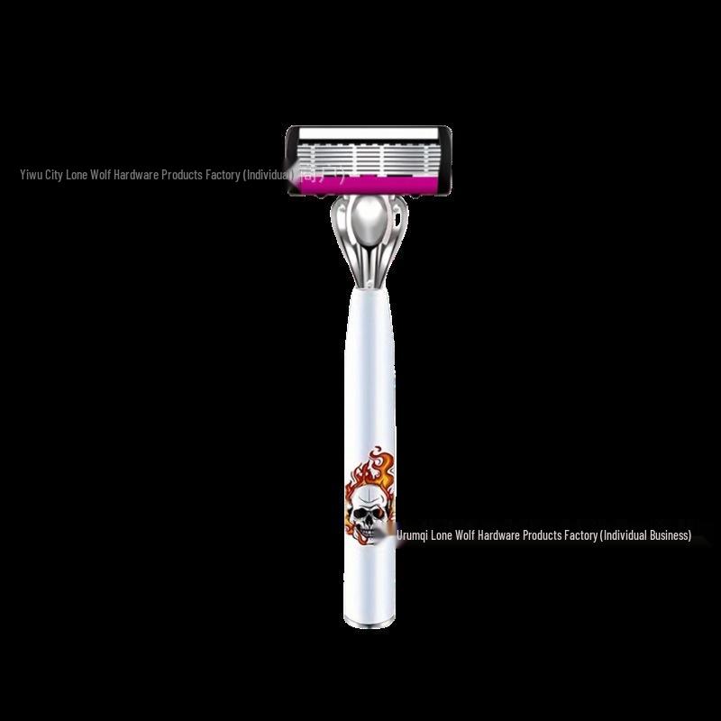 Manual Six-Layer Blade Razor for Men - Vintage Beard Shaver Holder