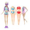 4Pcs 30cm/11.5 Set Funny Clothes Accessories Summer Swimwear Dolls Bikini Diving Suit Swim Ring Sunhat Beach Chair and for Kid Friendly Entertaining
