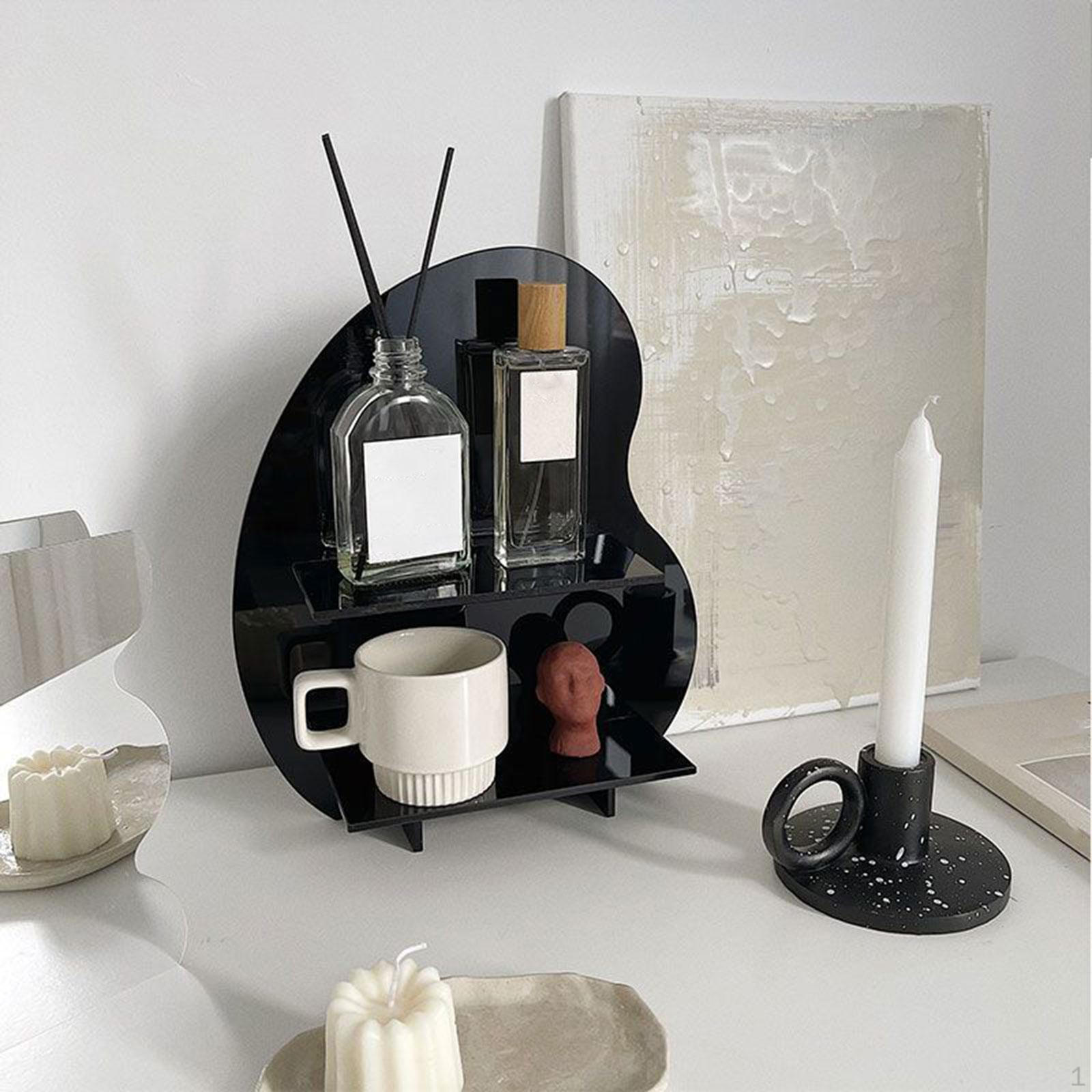 

Акриловый стеллаж для хранения косметики, портативный держатель для ювелирных изделий, подставка для прилавка Black S