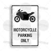 Metallschild Fahrrad Behindertenmotorrad Parkplatz Schild Fahrräder nicht am Zaun befestigen