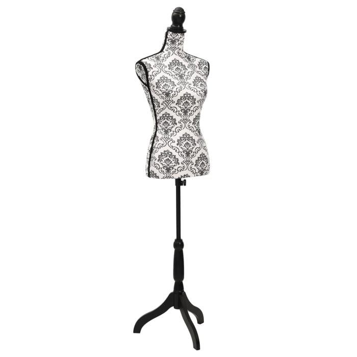 VidaXL Buste de présentation Femme Noir et blanc