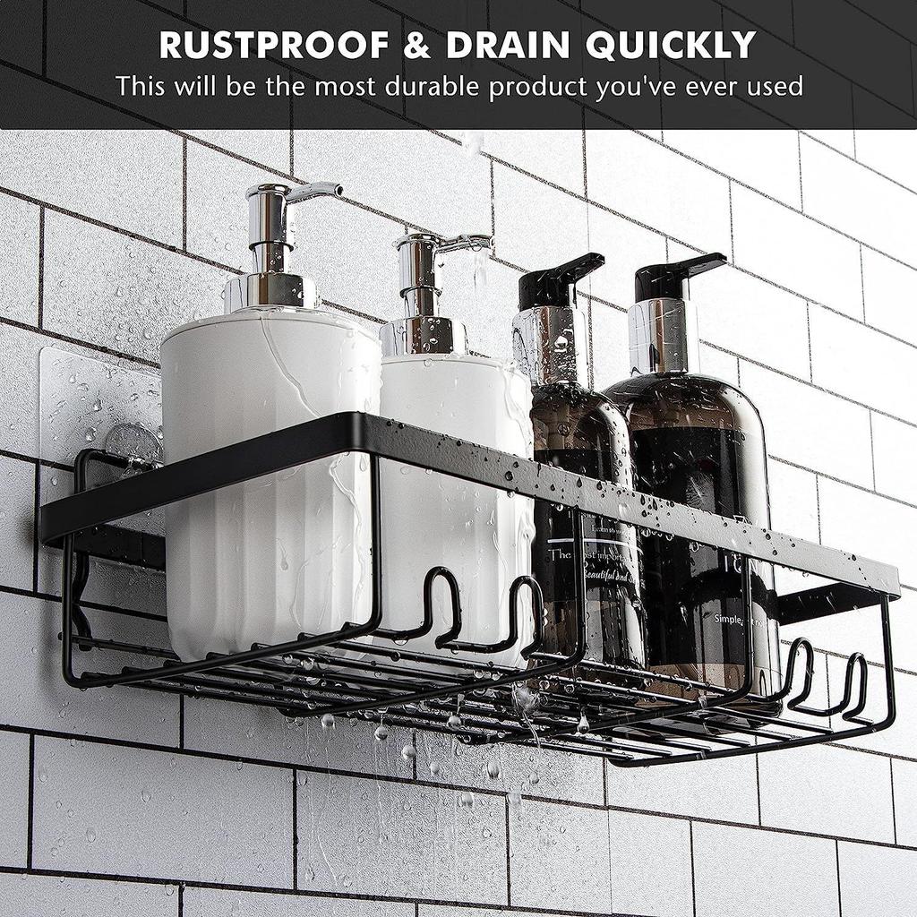 Lochfreies Badezimmer-Aufbewahrungsregal Schmiedeeisen Badezimmer-Toilettenartikel Wandmontiertes Aufbewahrungsregal