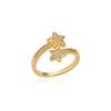 2025  Trendy Gold Plated Stainless Zircon  Rings For Women Chain Geometry Zircon Finger Ring Jewelry Gift