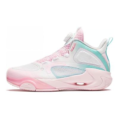 Kids Wind Tunnel 2 Comfortable Shock Absorbing Durable Mid-Top Basketball Shoes Kids Basketball Shoes White Pink Blue A312341115-2