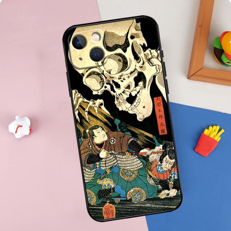 Japanese Style Art Japan Phone Case For iPhone 16 Pro Max 11 12 13 14 15 Pro Max Mini XR 15 16 Plus 16e Cover Shell