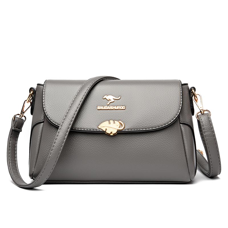Women Bag Fashi Shoulder Bag Quality PU Leather Elegant Flap Retro Female Messenger Classic Multiple Pockets Crossbody Handbag