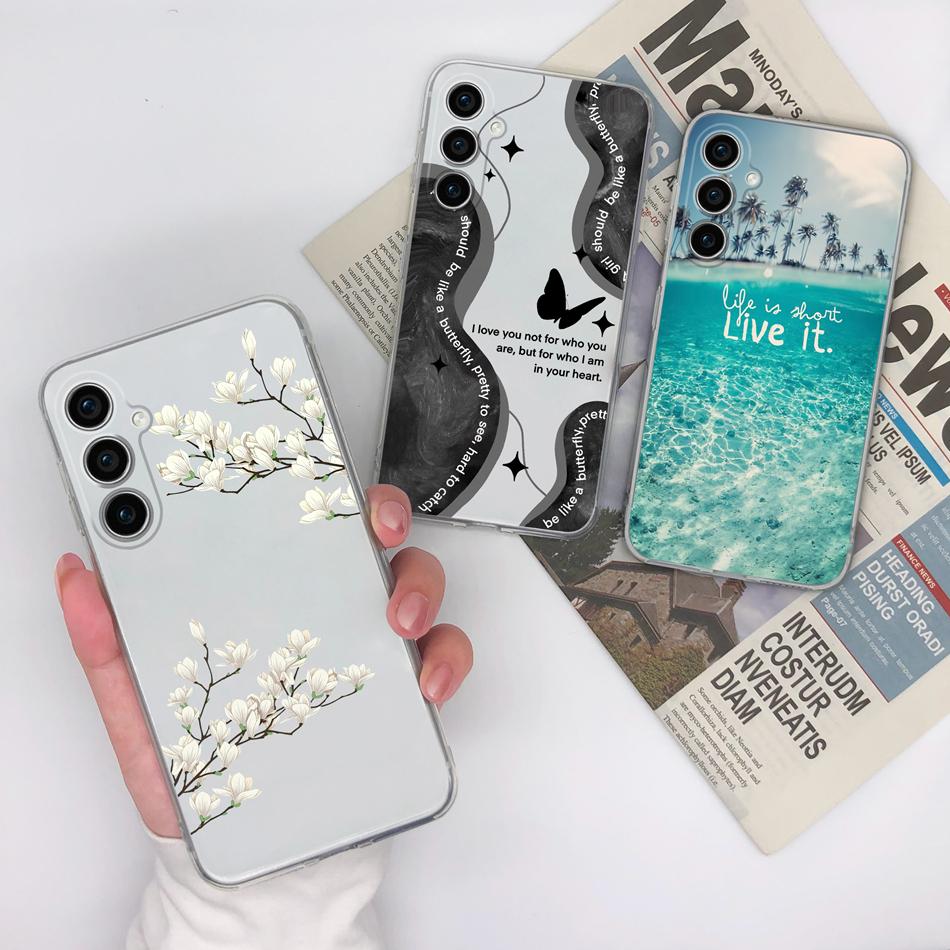 For Samsung S23 FE Plus Ultra Phone Case Soft Clear TPU Silicone Anti Drop Back Cover For Samsung Galaxy S 23 S23FE S23Plus Capa