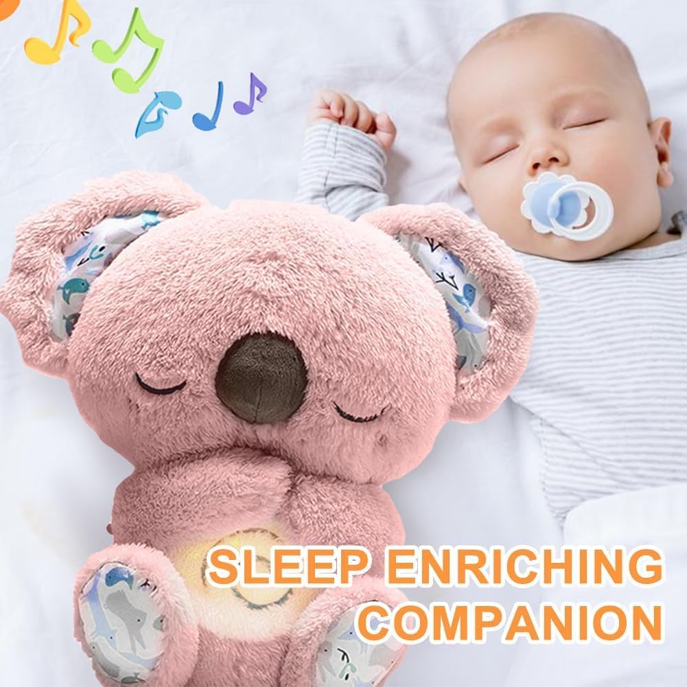 Relief Koala Breathing Stuffed Toy, Anxiety Relief Plush Animal with Musical Lights & Rhythmic Breathing Motion - New Year Gift Plush Figure Toys