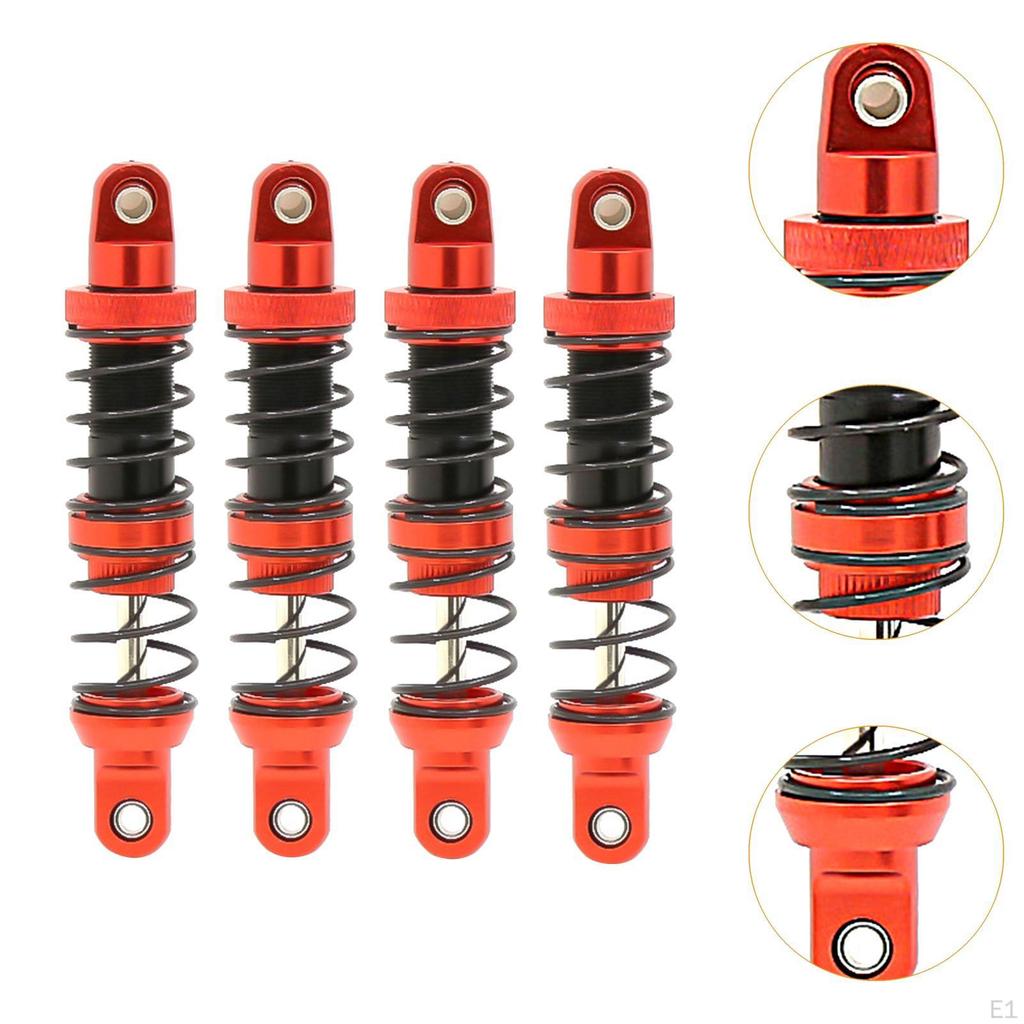 Oil Adjustable Damper Kit with Springs for RC Crawler Car, Compatible 1/10 SCX10 I II III