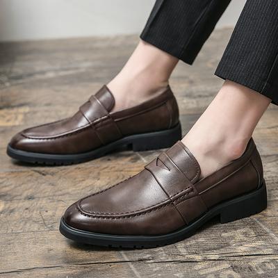 2024 Herren Freizeitschuhe Luxusmarke Lässig Slipper Dicksohlig Sozial Büro Geschäft Dating Formelle Partyschuhe Komfort Vielseitig