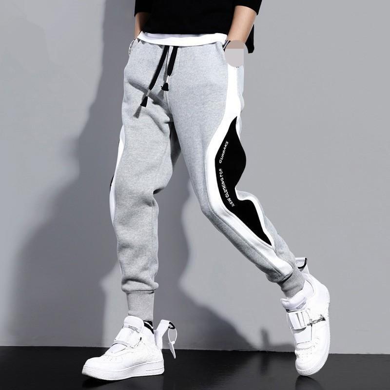 Men's Casual Sports Loose-Fitting Stitching Trousers