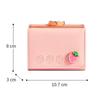 Cute Small Leather Pocket Wallet for Women Fruit Print Bifold Coin Purse Ladies Mini Short Purse Money Card Holders Clutch Bags