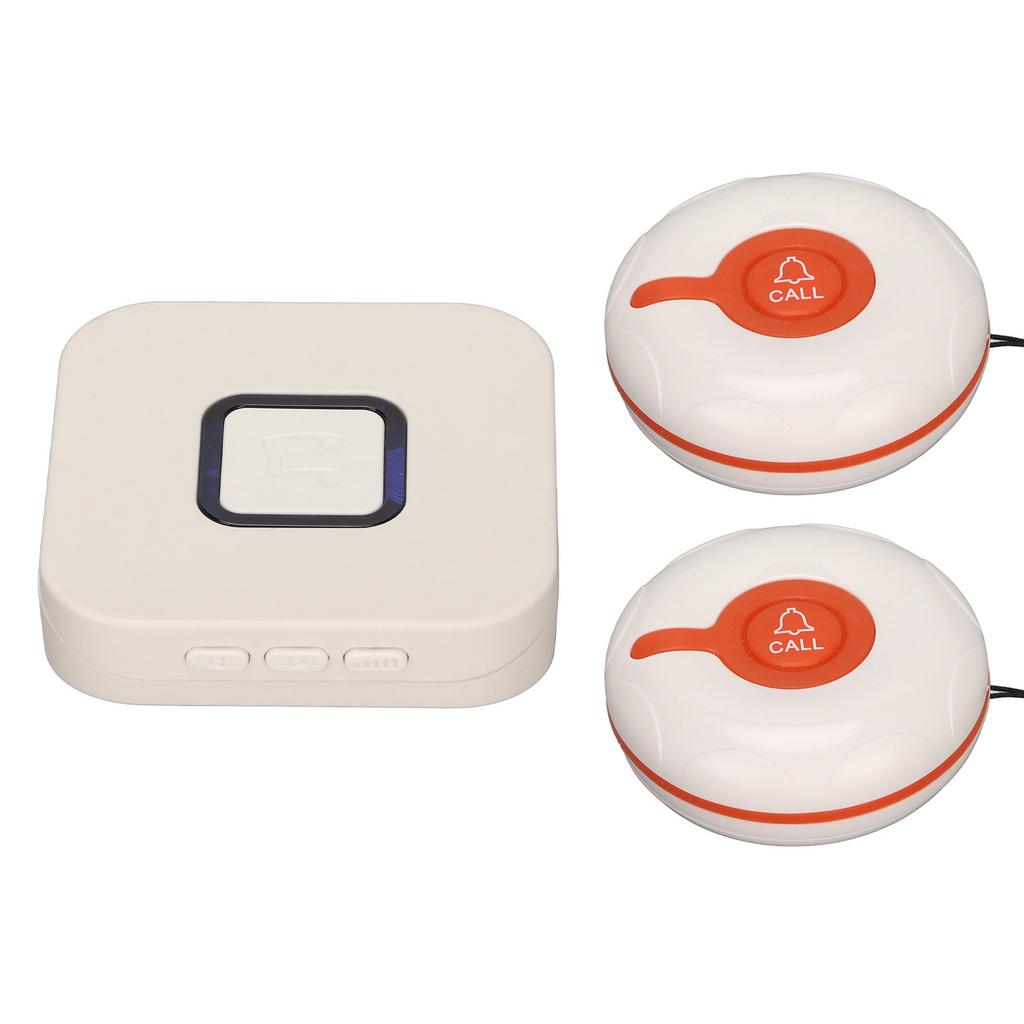 Elderly Monitoring Call Button 4 Gear Volume Adjustment Wireless ABS Caregiver Pager 100‑240V US