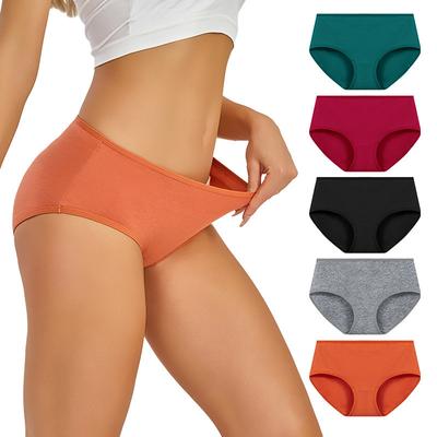 Culottes pour femmes taille basse-moyenne, Sous-vêtements pour femmes haute élasticité, Gousset en coton confortable #JS830