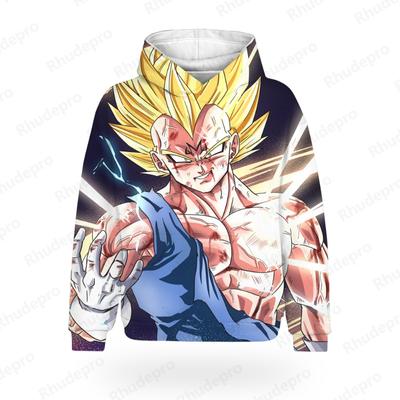 Herre T-skjorte Herre Hettegenser Hettegenser Topper Dragon Ball Nye Klær Vegeta Y2k Trend Goku Super Saiya 2024 Høy Kvalitet Hip Hop