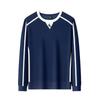 Trendy Color Block Long Sleeve Pullover: Casual & Versatile Sweatshirt for Teens & Men