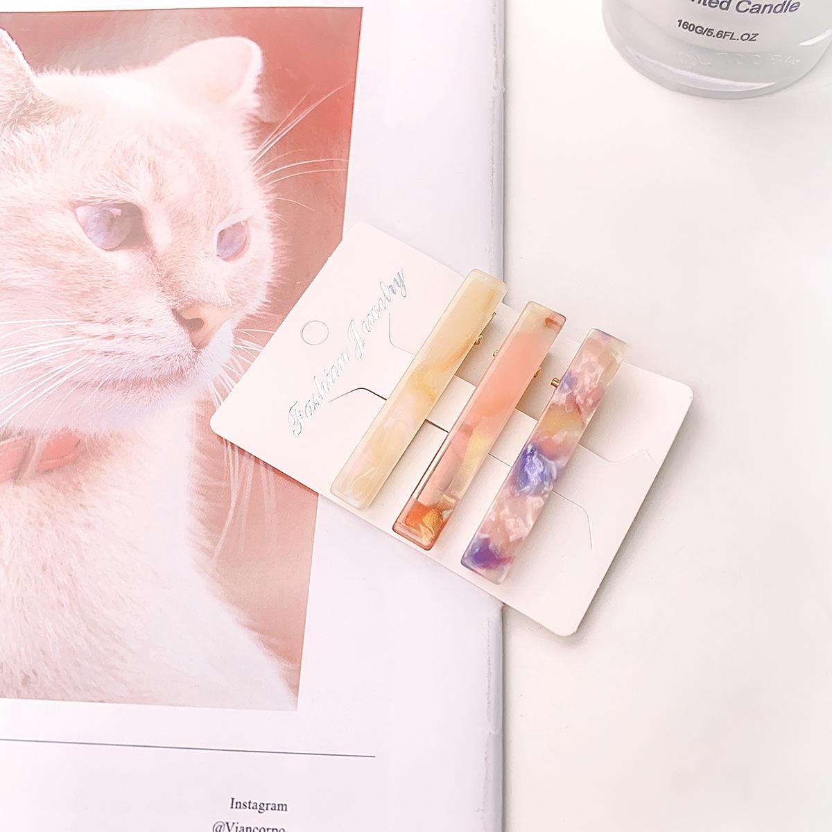 

Bofeiya, упаковка из 3 цветных ацетатных шпилек: Простые челки и боковые заколки в японском и корейском стиле Direct from Bofeiya Manufacturer