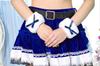 Clearstone SugarWhip Cosplay Christmas Lace Bustier Royal Santa, Blue, Women's