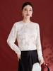 Autumn/Winter 2025 Chinese Style Mulberry Silk Top - Light Luxury Long Sleeve, Model 1289
