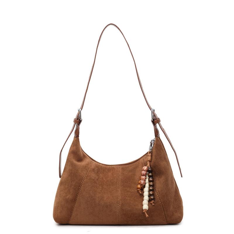 Fashion bag women's 2025 new commuter underarm bag casual messenger bag large capacity retro tote bag tide