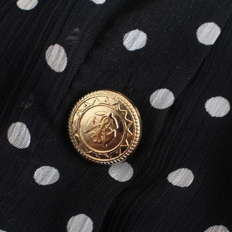 Women's Fashion Summer Spring Polka Dot Print Long Sleeve Slim Casual Dresses