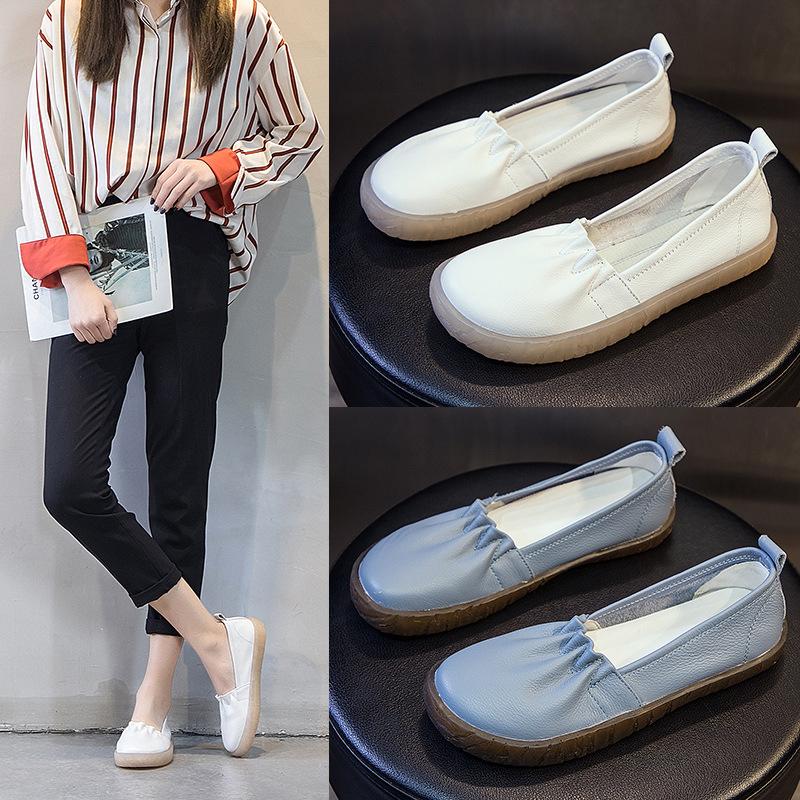 New Nurse Maternity Shoes Ox Tendon Soft-soled Shoes Loafers Flat Grandma Shoes