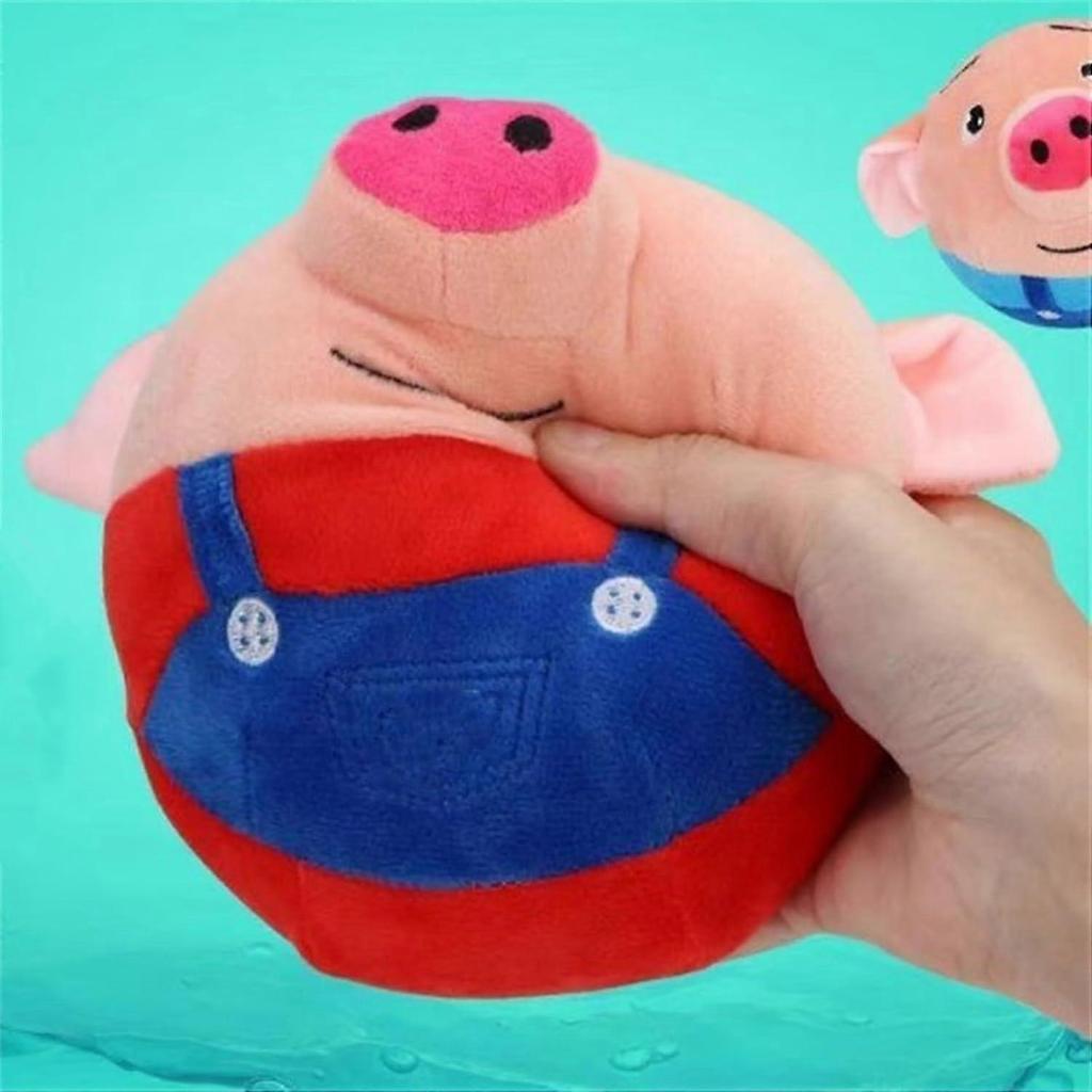 Brinquedo Porquinho Interativo Saltitante Cativador de Cães, Pelúcia Recarregável que Mexe e Fala para Pets, Compatível com Cães