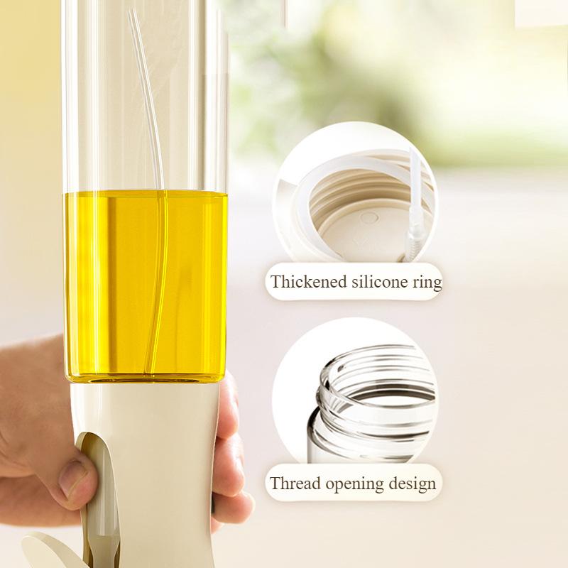 Kitchen Oil Bottle 550mL No Open Lid Spray Pour Dual Purpose Oil Bottle No Hanging Oil Vinegar Soy Sauce Glass Seasoning Bottle