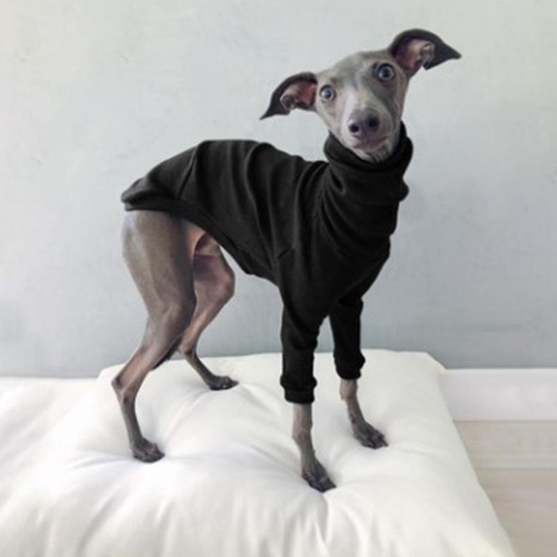 Nici na szyję dwunożne ubrania dla zwierząt domowych Greyhound Whippet kurtka płaszcz rozciągliwa piżama dla zwierząt z golfem S-5XL