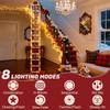 USB 8 Modes LED Lamp Christmas Decoration 3M Santa Claus Climbing Ladder String Lights  for Garden Cristmas Tree New Year Gift