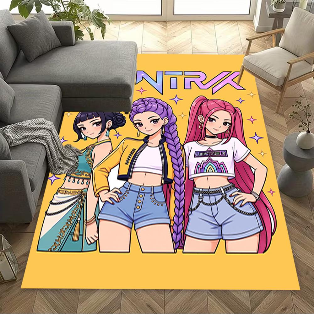 Galactic Fashion Heroes Area Rug Design for Living Rooms Dining Room Foyer Decorate Room Antislip Carpet Anime Office Decor Gift for Festivals