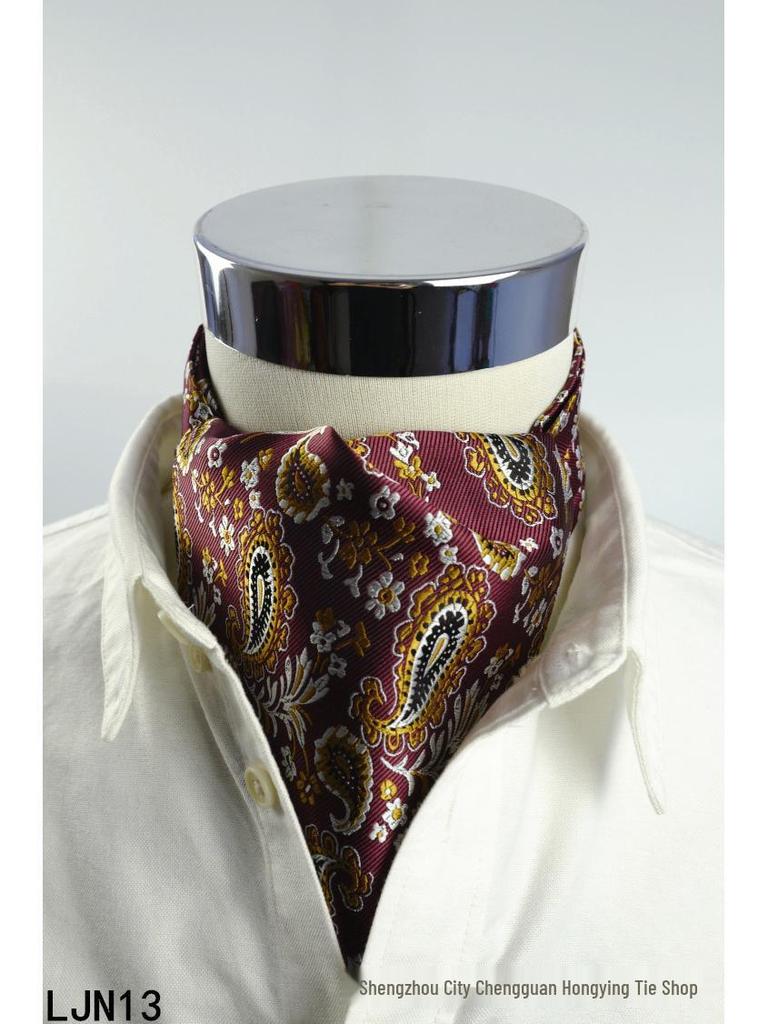 Herren Seide Gestreift Gepunktet Doppelseitiger Mode Schal