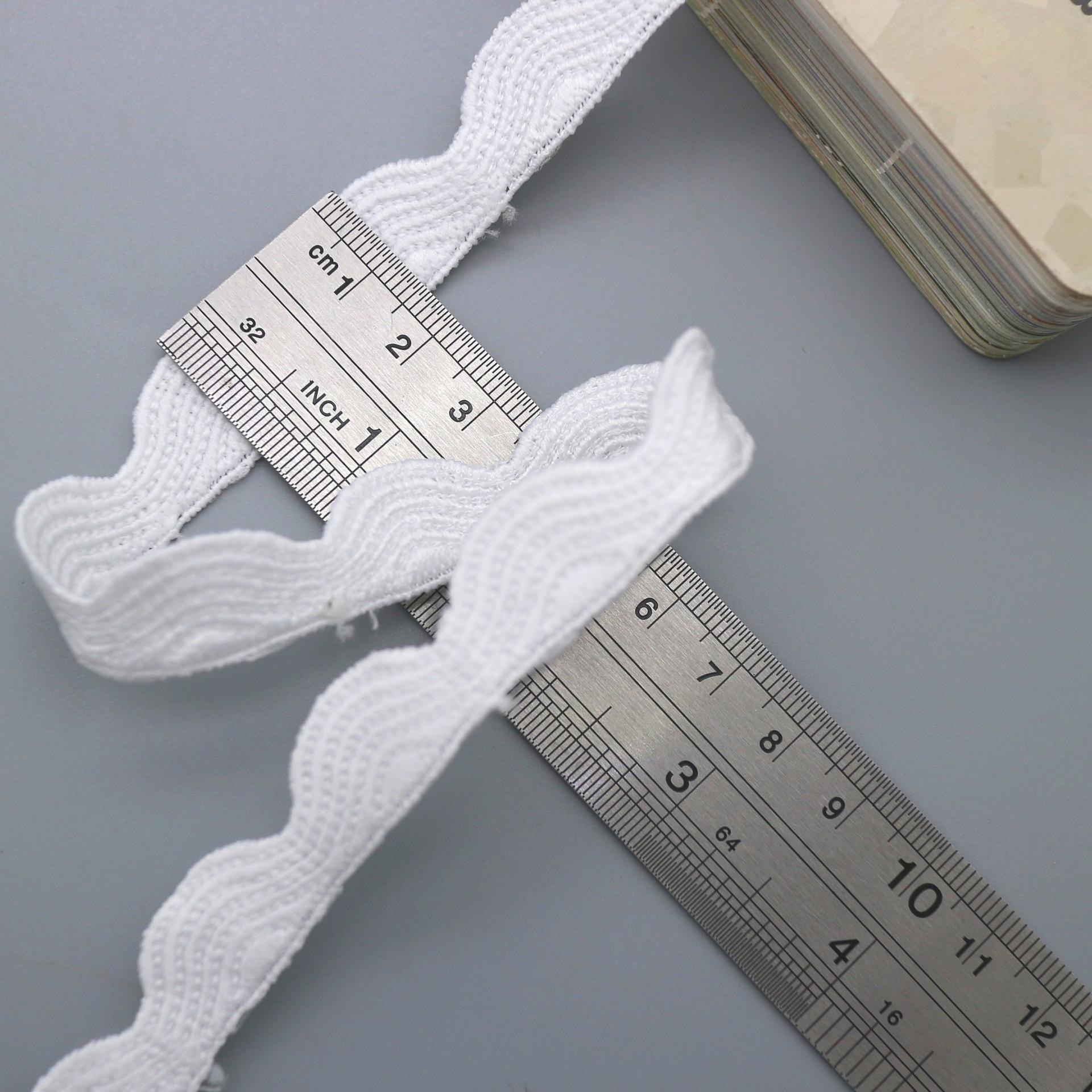 Unilateral Milk Silk Lace Barcode Lace, Children S Clothing Embroidery Lace 1.5Cm Wavy Lace F3375