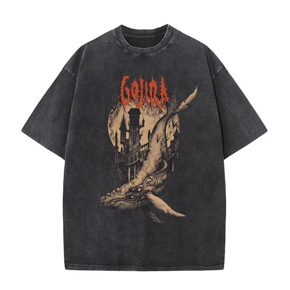 Prané Vintage Kovové Rocková Kapela Gojira Tričko Z Marsu Na Sirius Trička Pánské Dámské Gotické Punkové Oversized Trička Streetwear