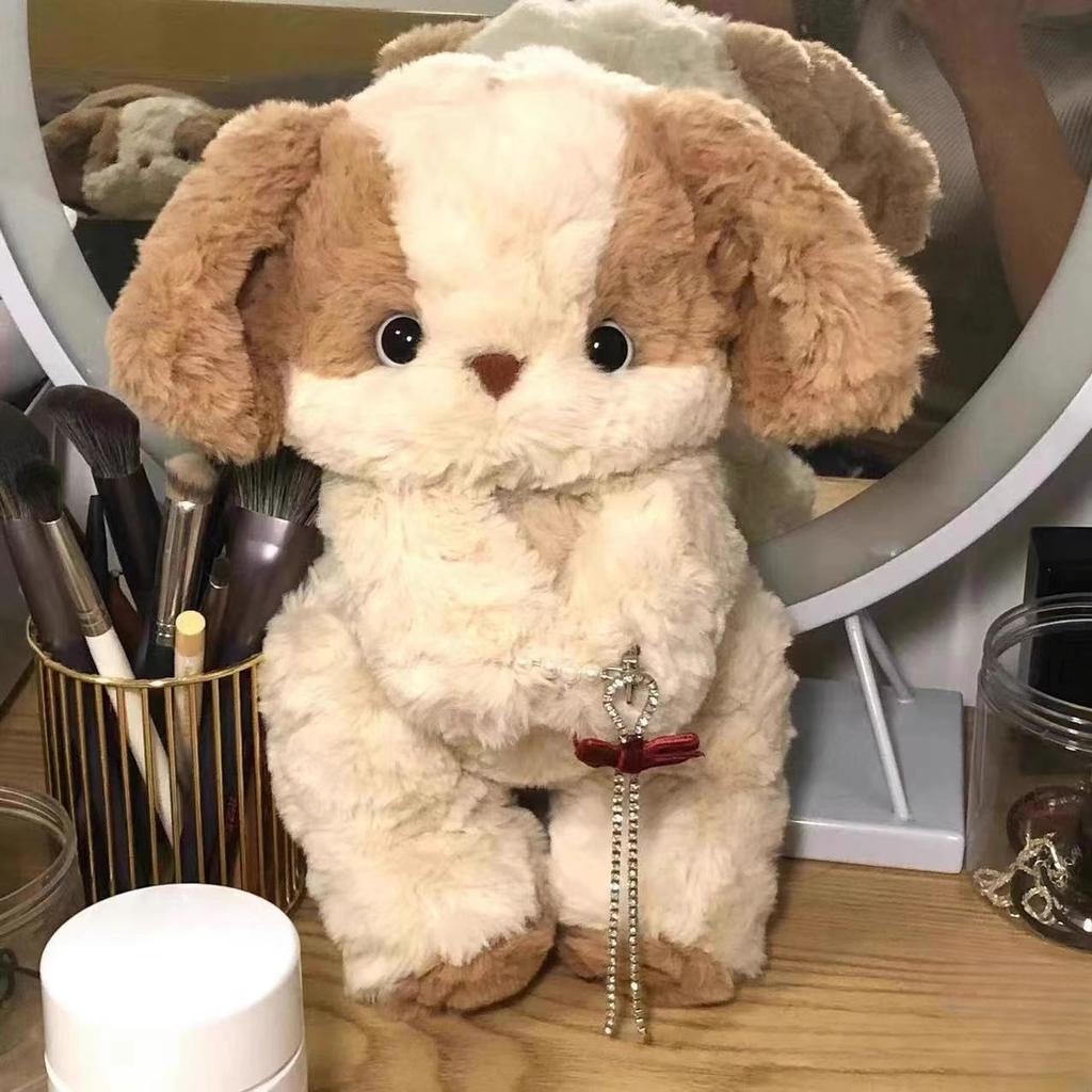Promotional Gift Stuffed Animals Plush Toy Good Night Puppy Doll Pillow Cute Sleeping Doll Birthday for Girlfriend