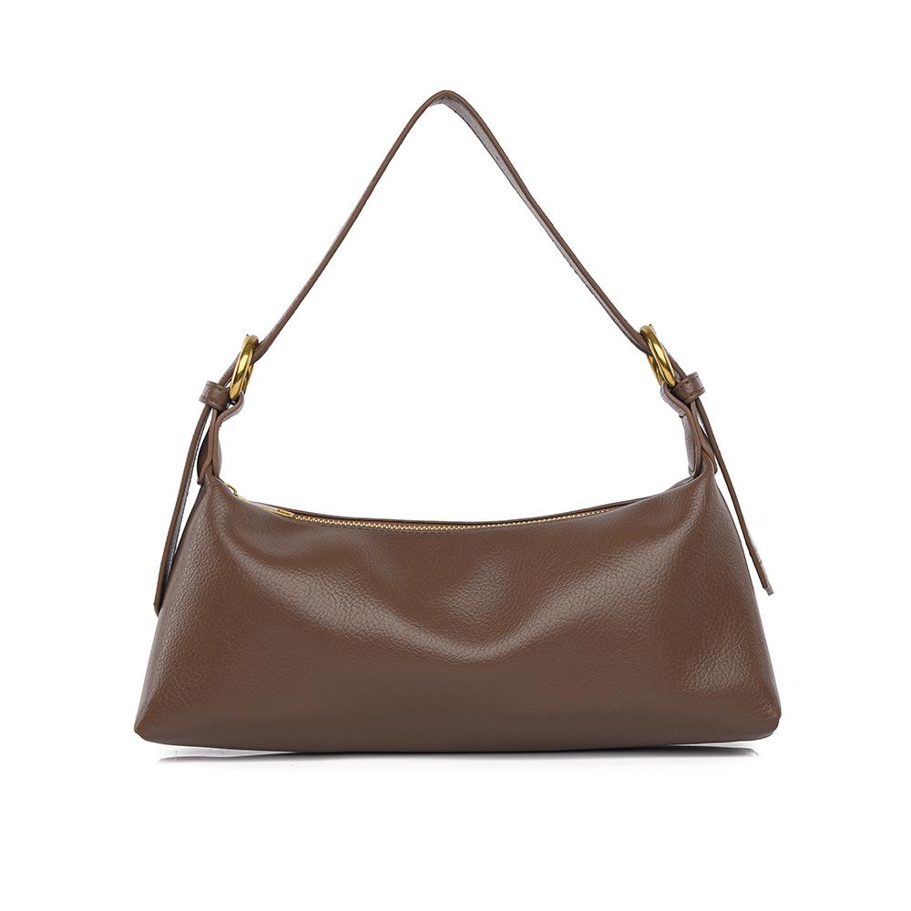 

Handbag Underarm Bag for Women 2024 New Bag Autumn Winter Niche High-end Baguette Bag Shoulder Bag PU Women s Bag 31*12*6 коричневый