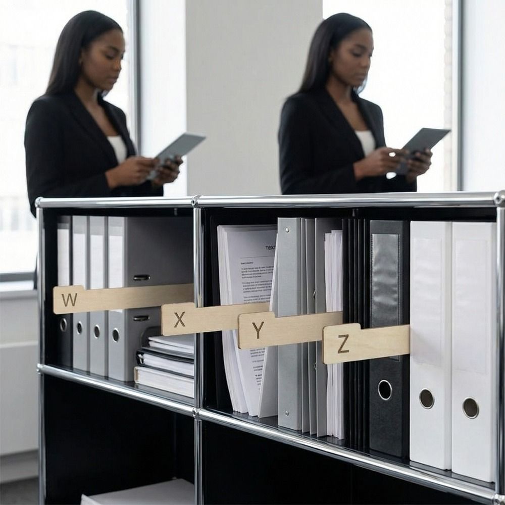 Versatile Guide Separator Holder Alphabetical a-Z Record Index Card  Book Shelf