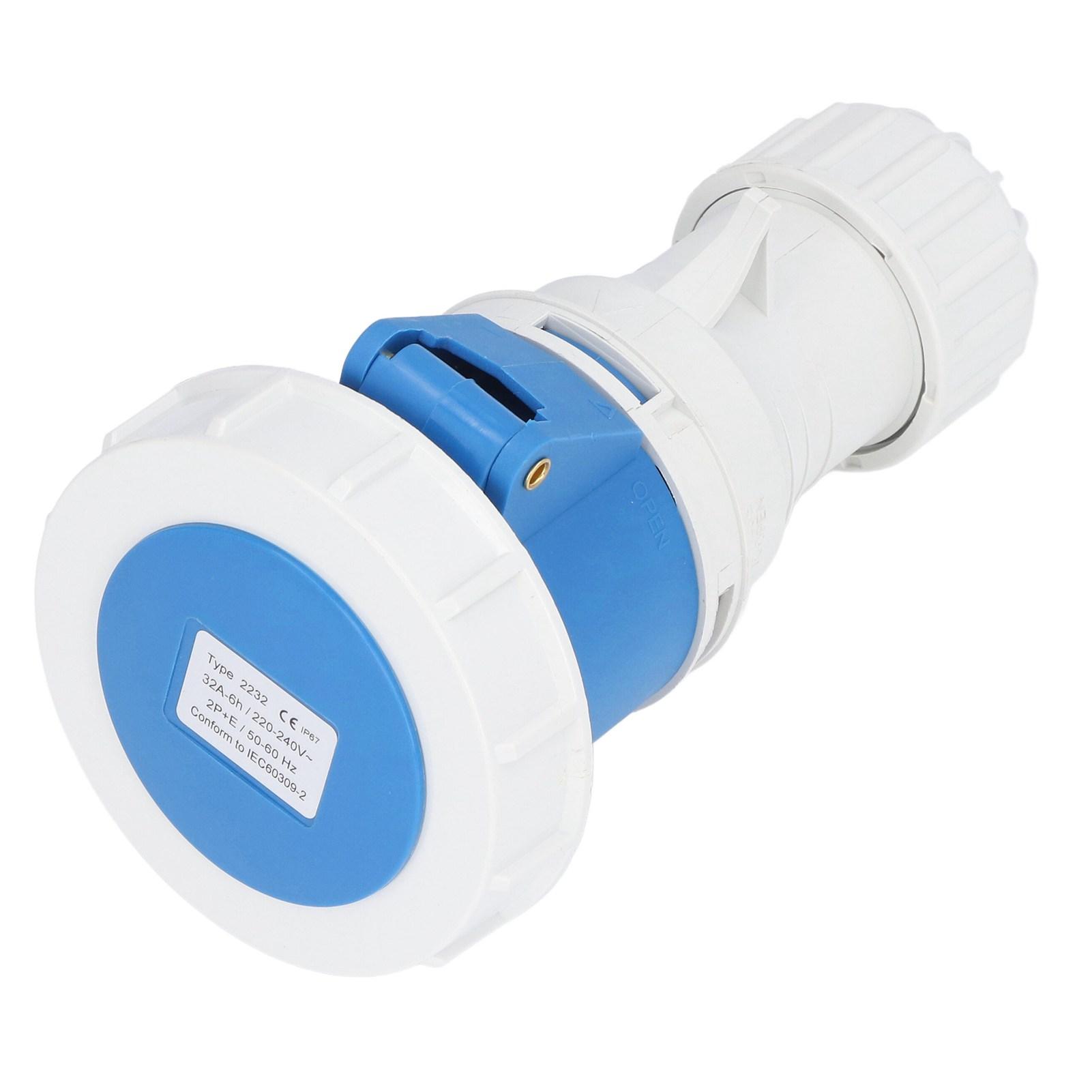 

Industrial Connector IP67 Waterproof Aviation Male Power Plug 3 Pin 2P+E AC 220240V 32A
