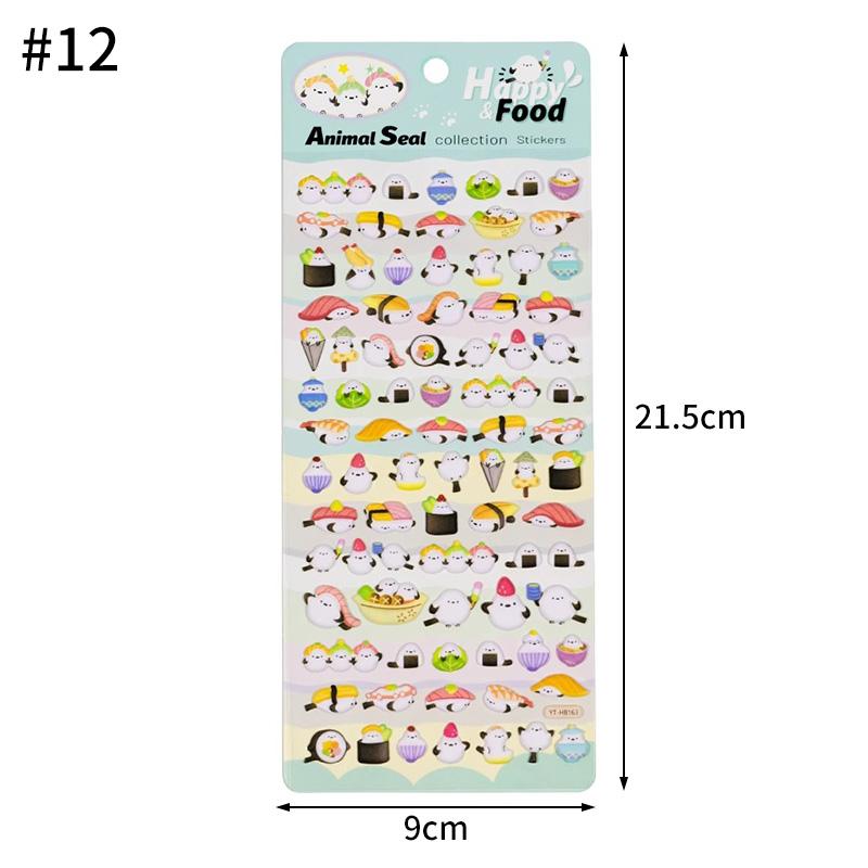 3D Cute Animals Stickers Cartoon Scrapbook DIY Stickers 3D Korean Stickers Three-Dimensional Sticker Notebook Kawaii Decals