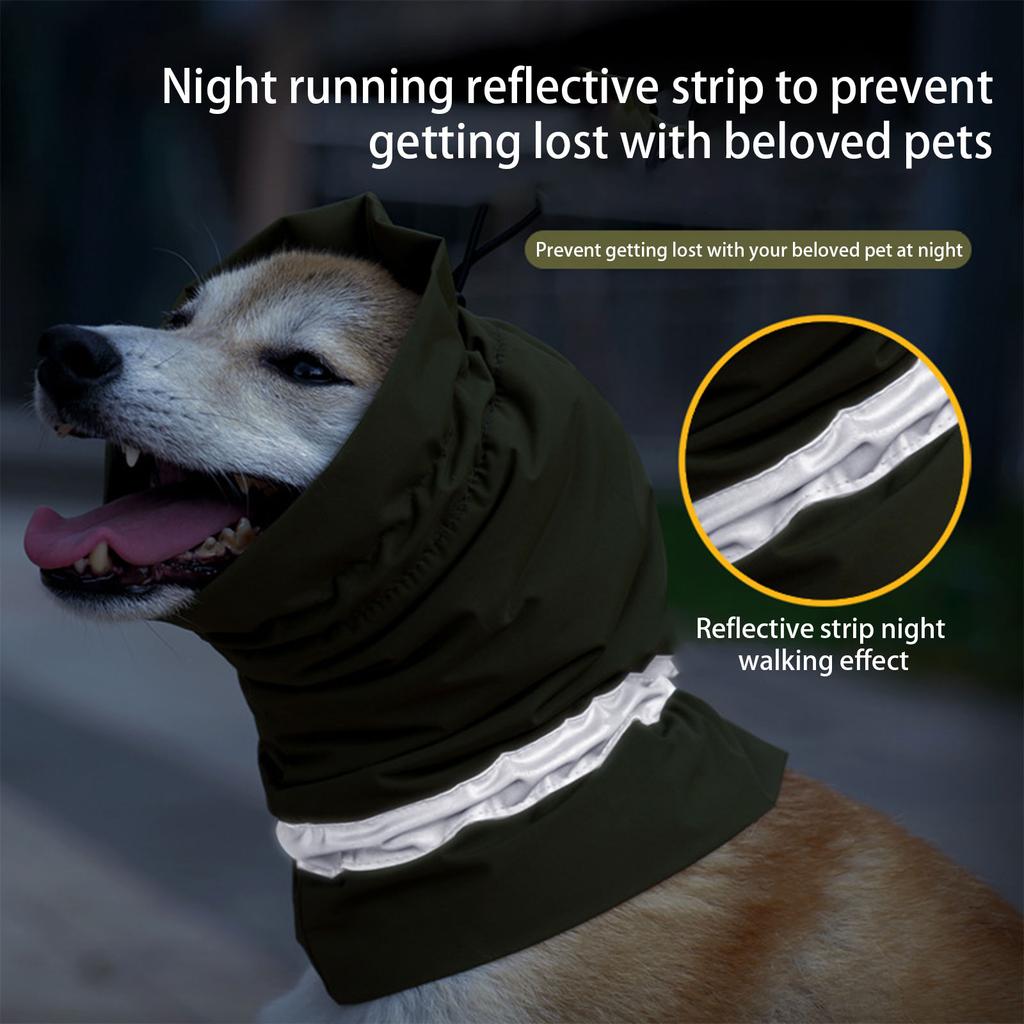 Dog Firework Noise Protection Waterproofed Ear Wrap Reflective Dog Ear Head for Grooming Bathing