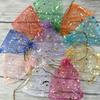 100pcs random color Silk bag, hot stamping star, moon, transparent organza mesh, silk bag, jewelry, gift packaging, candy bag.