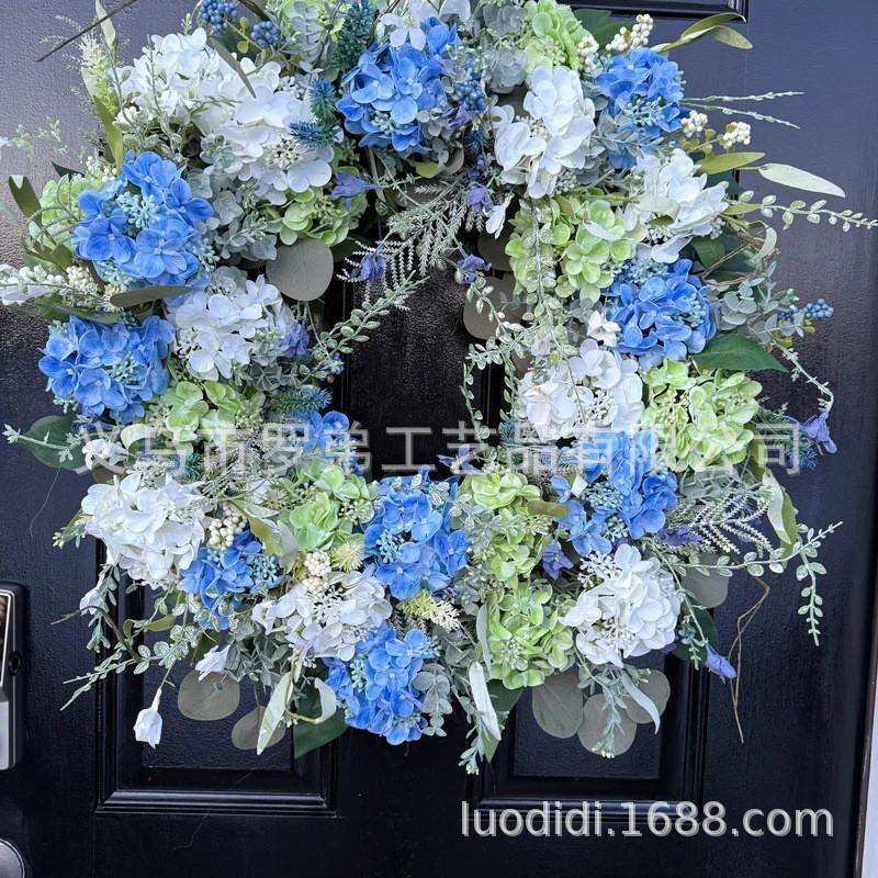Easter Wreath Decor With Artificial Daisies Sunflowers Door Wall Hanging Home Party Decoration